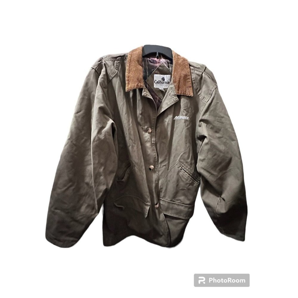 California Outerwear Barn Field Jacket Embroiderd A‎ C Delco  Mens sz M Vintage